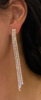 Rhinestone Tassel Earring