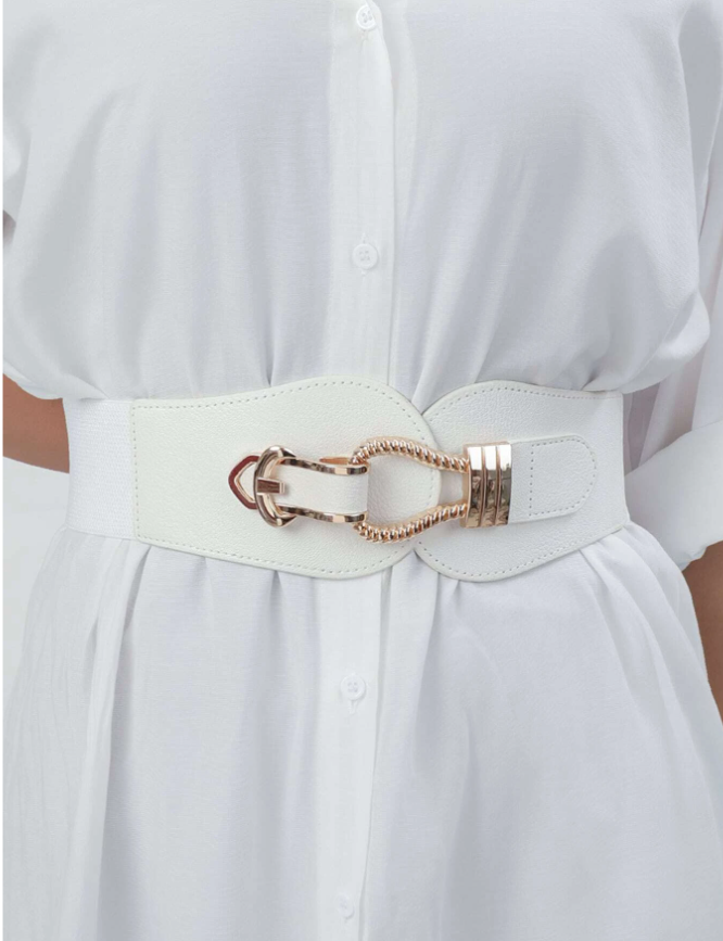 Metal Notch Buckle Belt -
