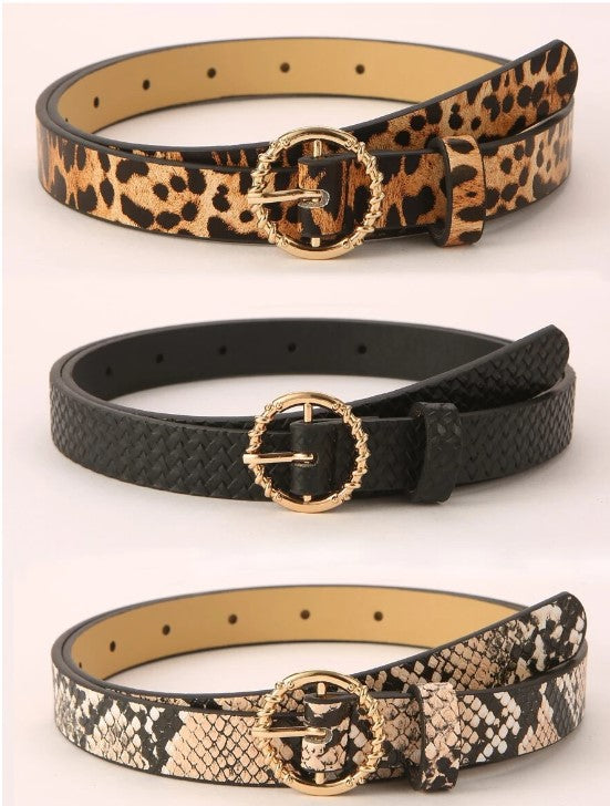 Animal Print and Classic Black Belt