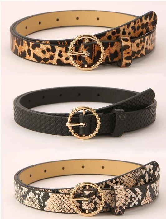 Animal Print and Classic Black Belt
