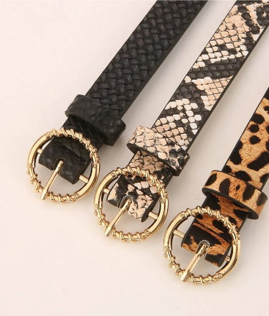 Animal Print and Classic Black Belt