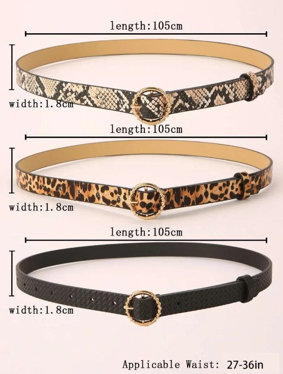 Animal Print and Classic Black Belt