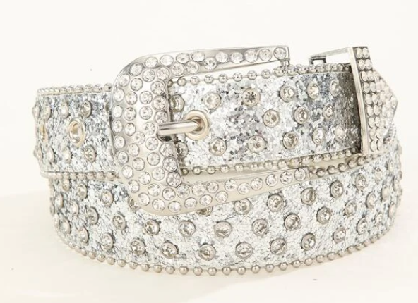 Rhinestone Buckle Belt