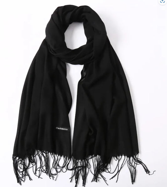 Cashmere Inspired Scarf -Black