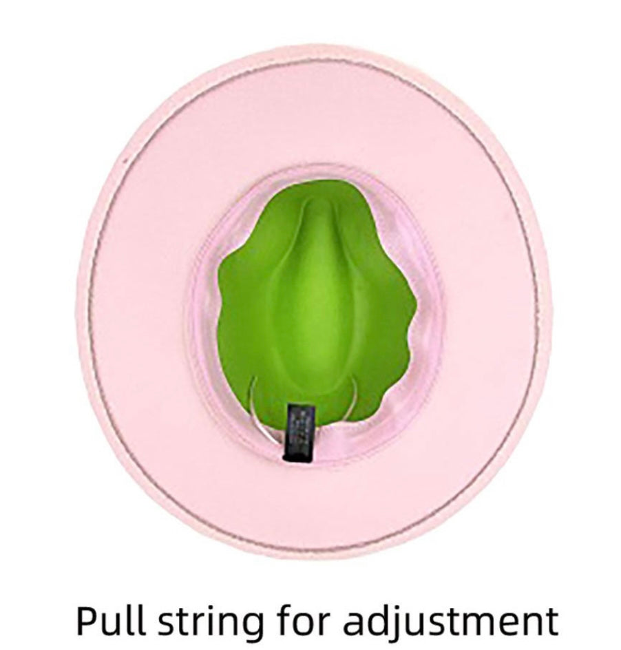 Color Block Fedora Pink/Green