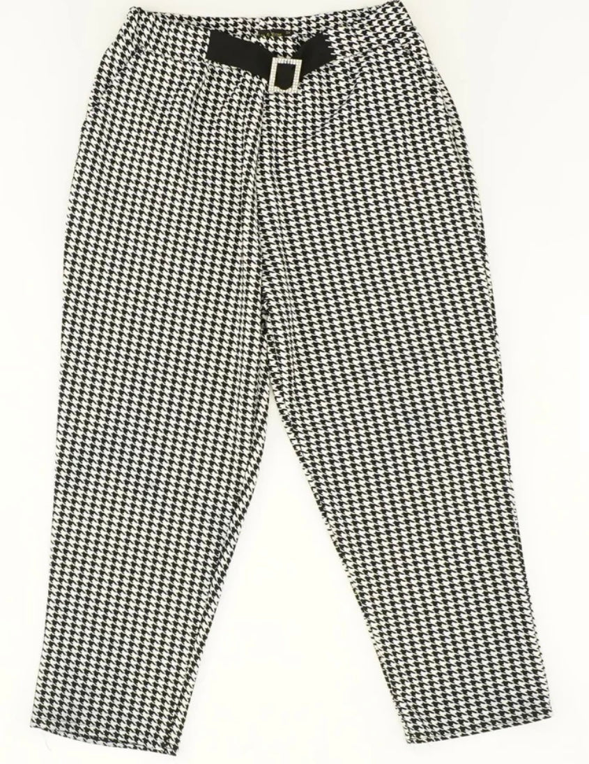 Houndstooth Pants- Black/white