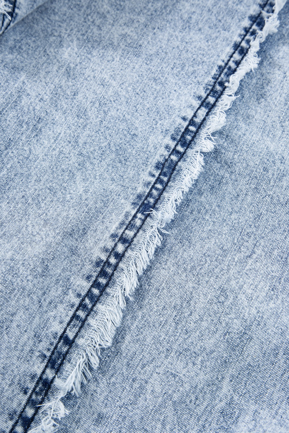 Vintage Wash Denim Backless Wide-Leg Jumpsuit