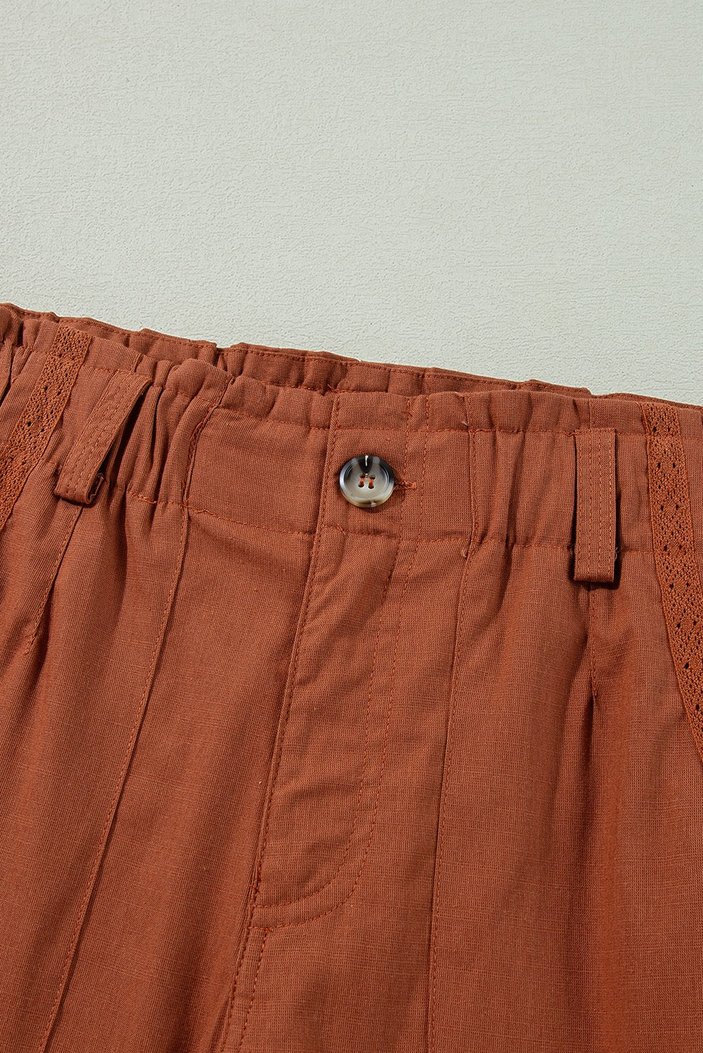 Elastic Waist Pants- Red Dehlia