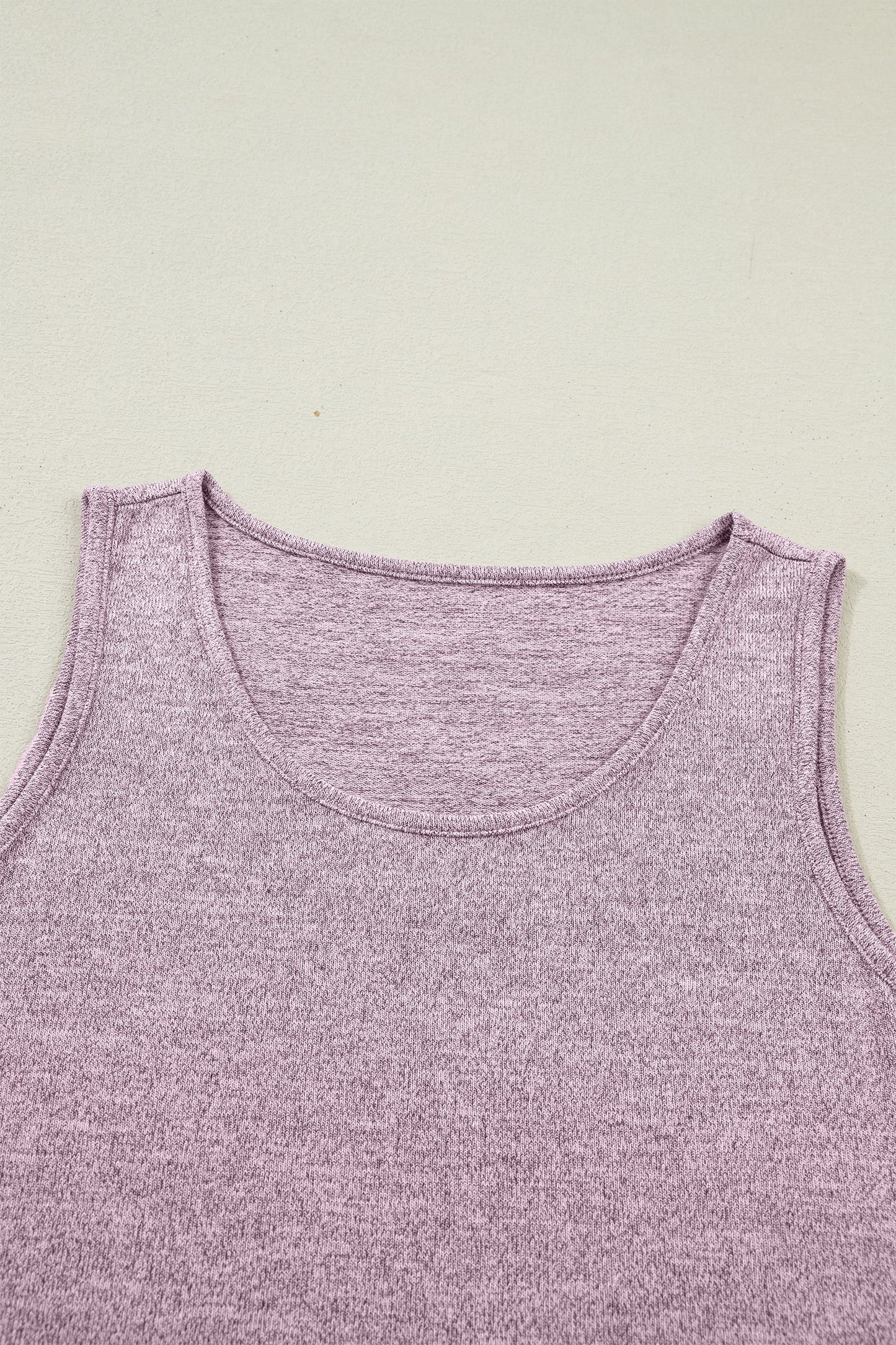 Mauve Soft Knit Matching Coordinate Set- Sleeveless Tank & Jogger Pants with Pockets