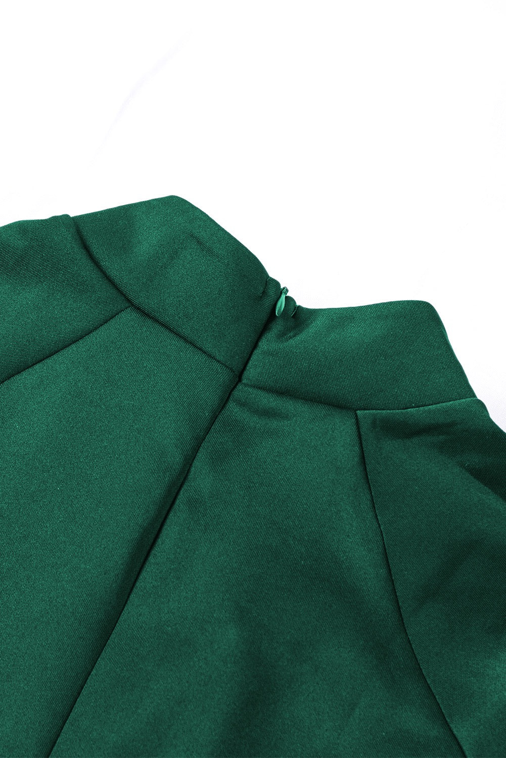 Asymmetric Peplum Bow Dress – Royal Green