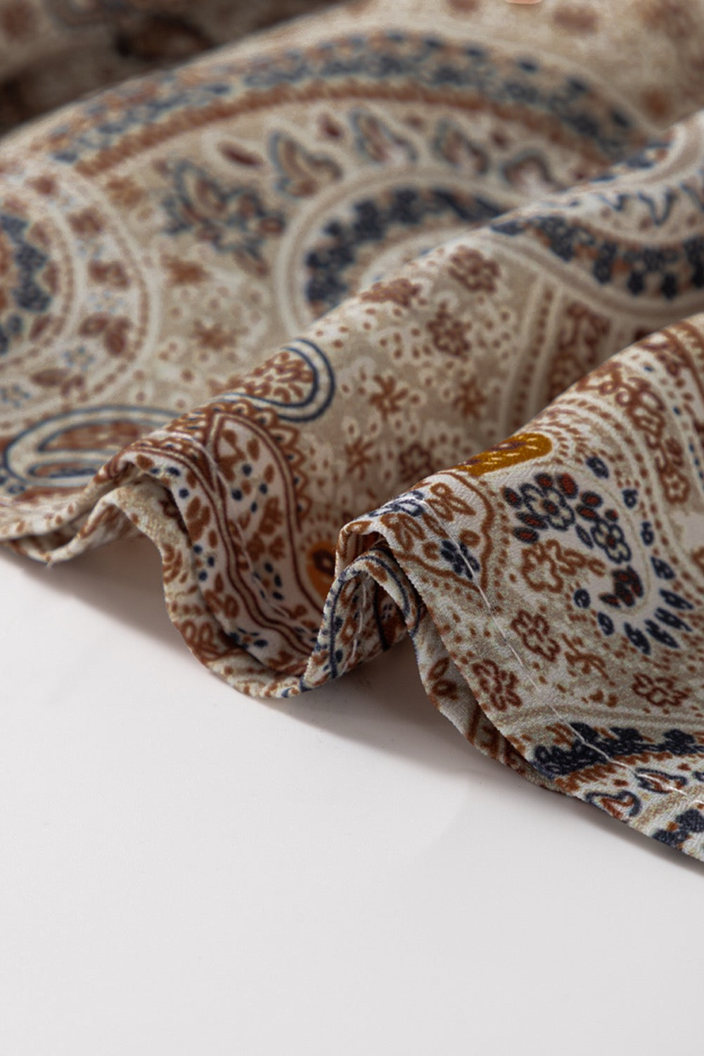 Boho Paisley Smocked Babydoll Cami Top