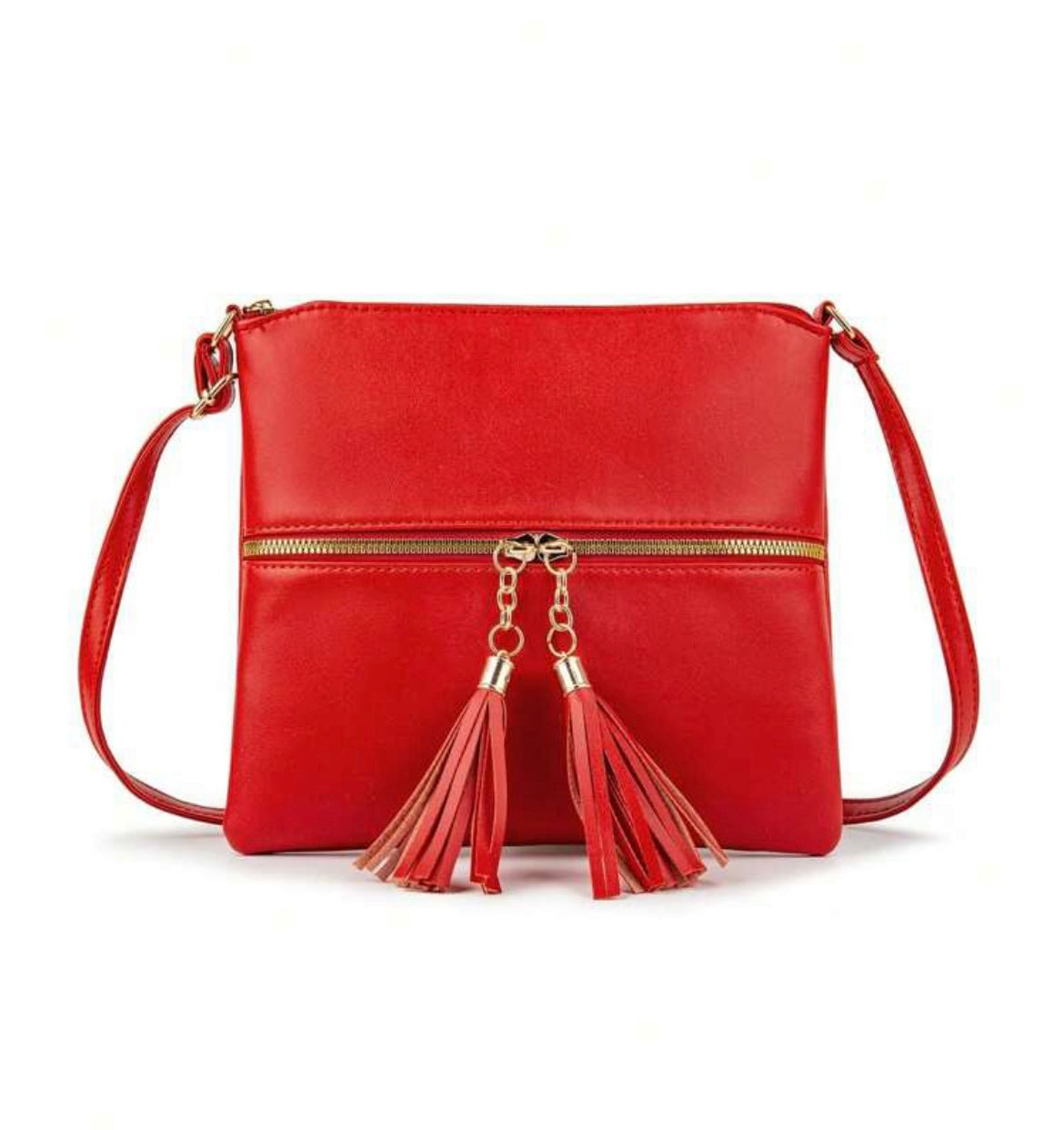 Luxie Tassel Shoulder Handbag - Red