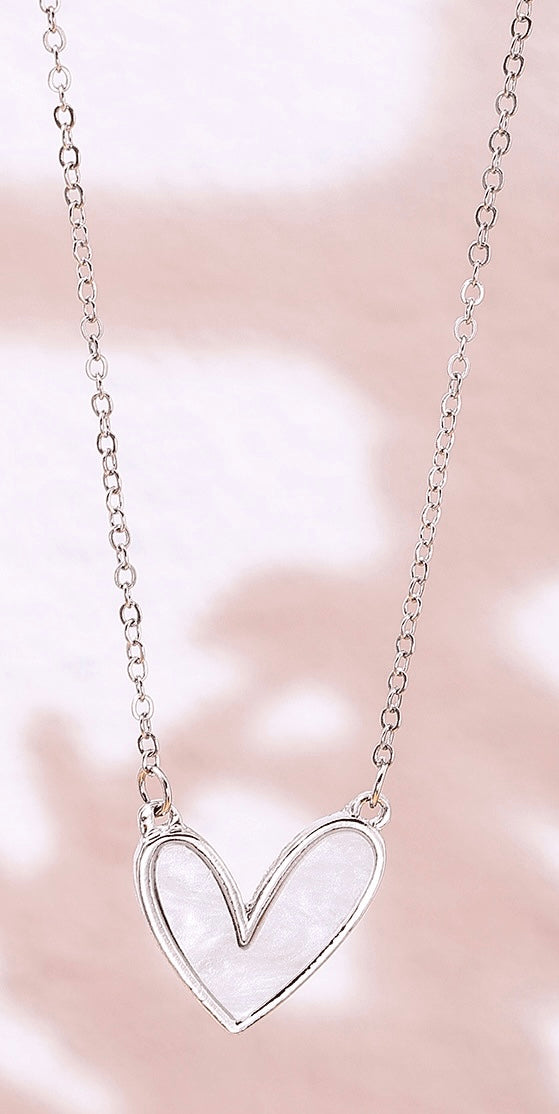 Heart Necklace -Silver