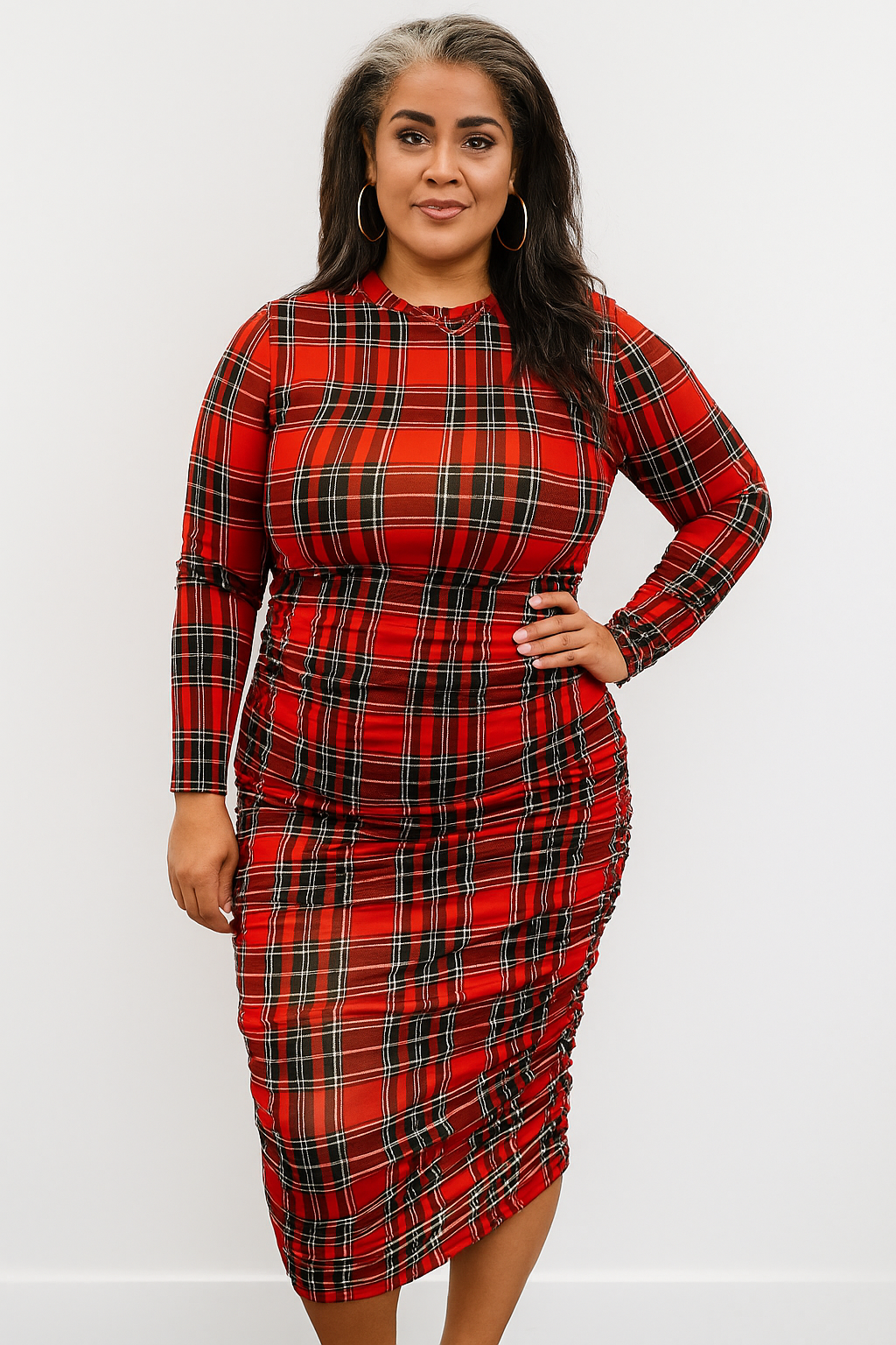 Red Royal Plaid Dress