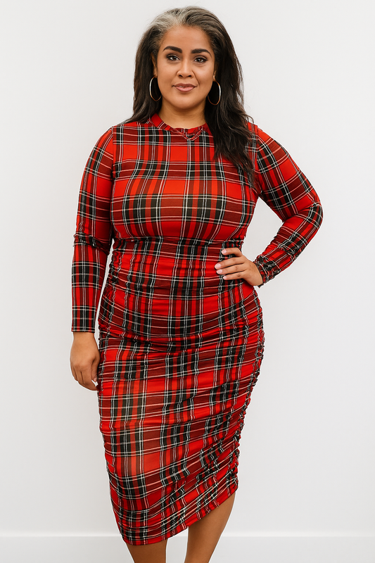 Red Royal Plaid Dress