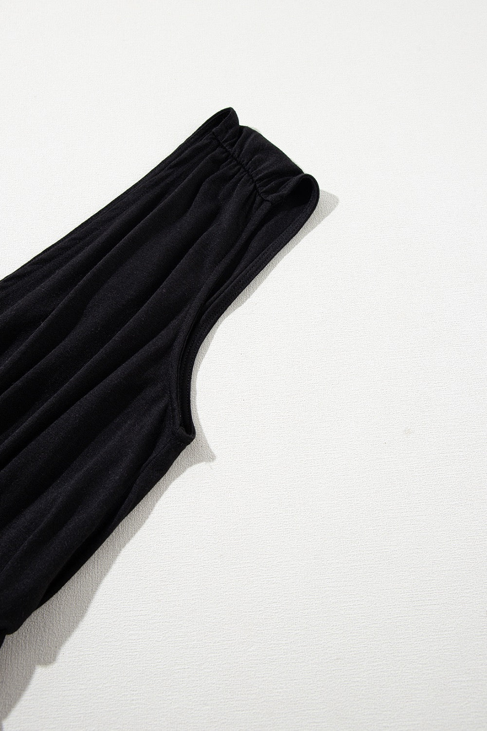 Black Wide Leg Sleeveless Jumpsuit – Casual V-Neck Everyday One Piece