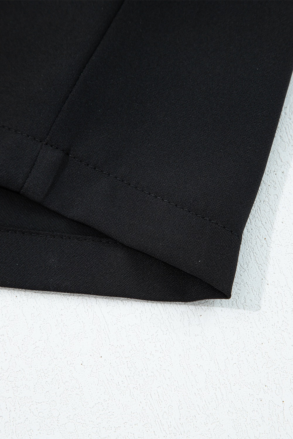 High-Waist Black Wide-Leg Pants with Pockets Black