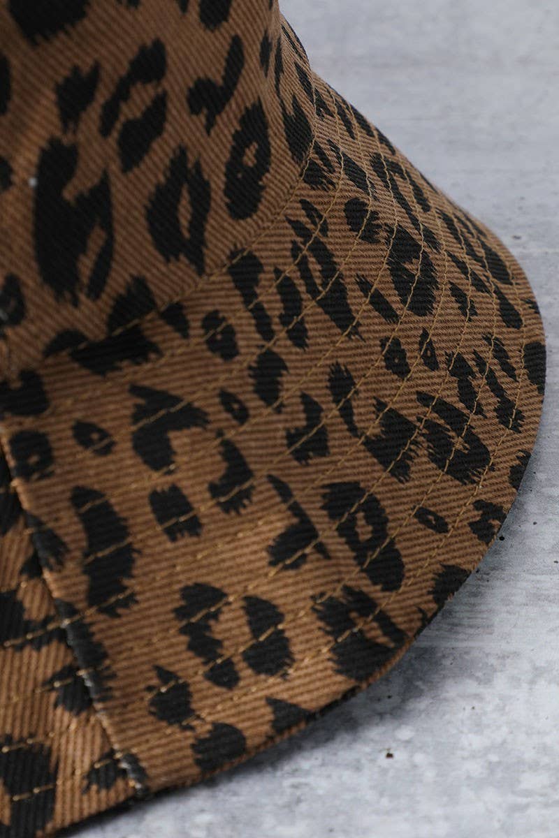 Leopard Print Bucket Hat for Women – Lightweight Chic Sun Hat