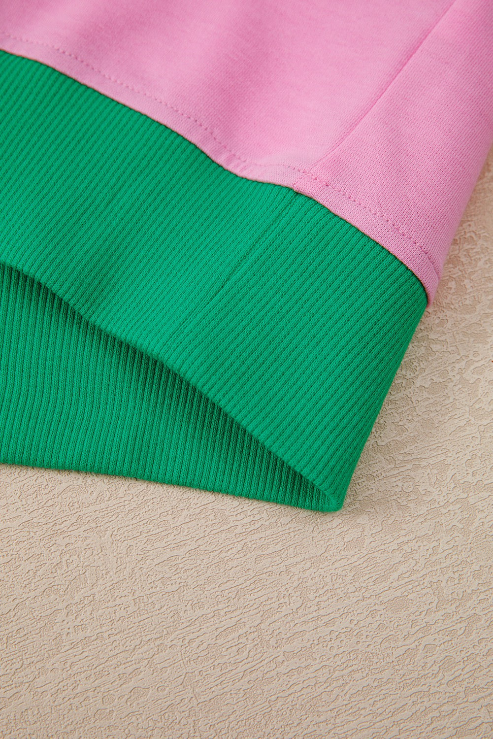 Two-Piece Color Block Skort Set -Pink Green Trim