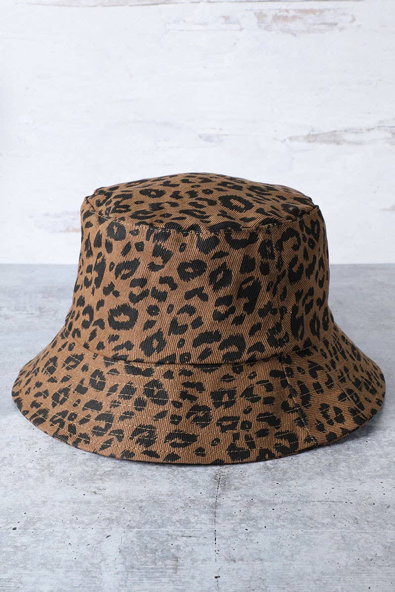 Leopard Print Bucket Hat for Women – Lightweight Chic Sun Hat