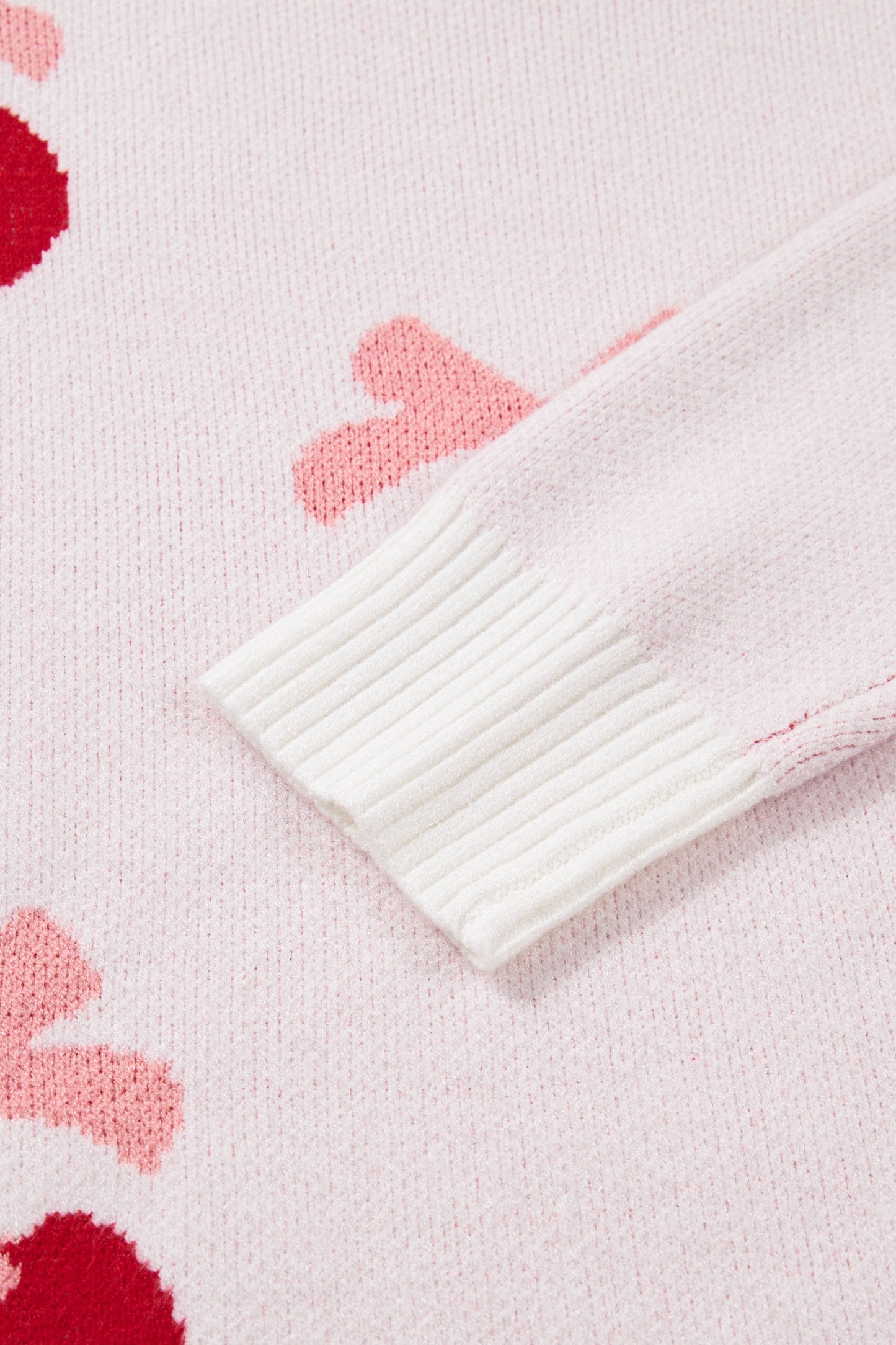 Sweet Cherry Blossom Knit Sweater – Soft Pink Cozy Pullover