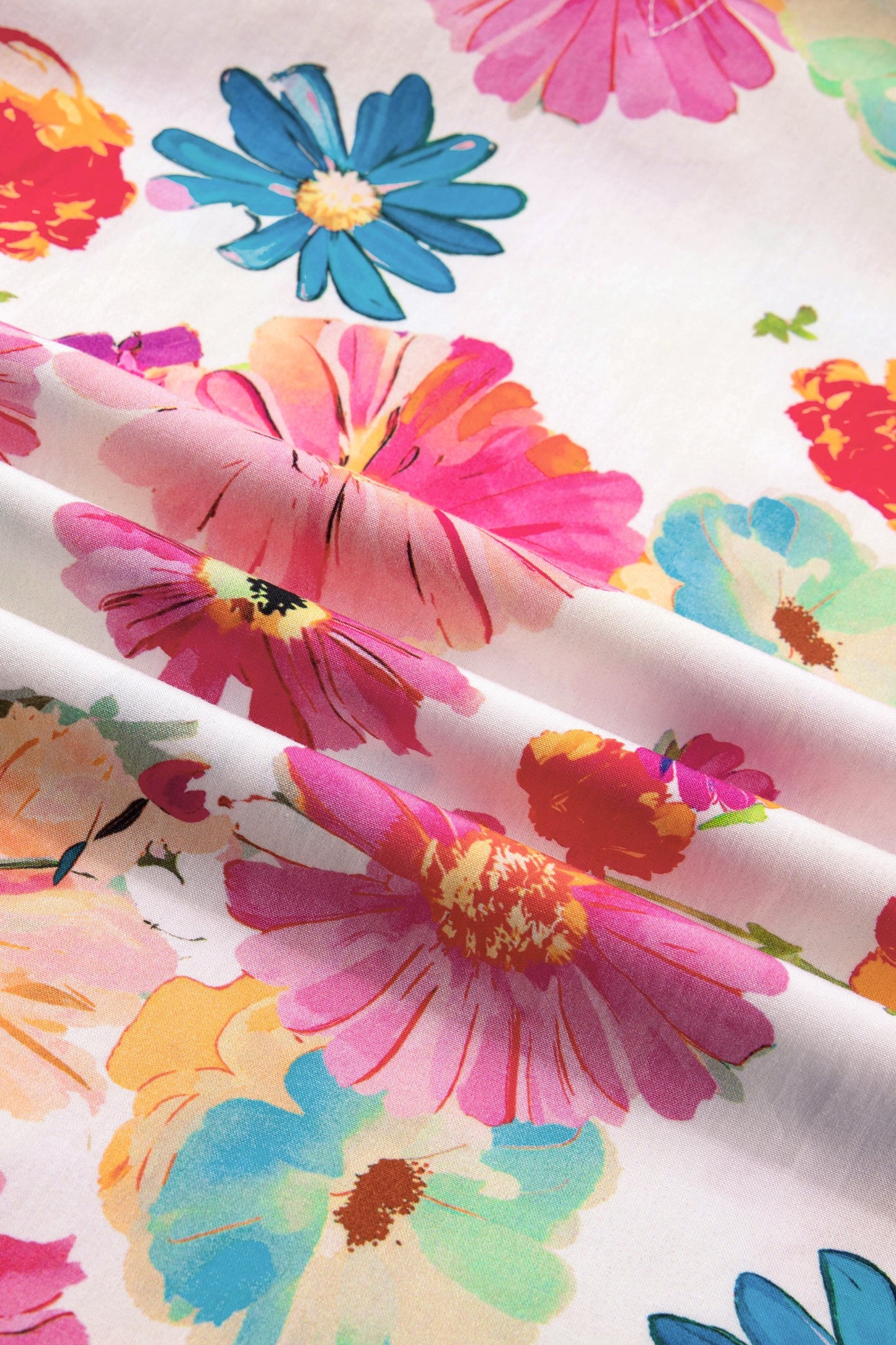 Floral Ruffle Sleeve Blouse for Women – Lightweight Smocked Sleeve Top, Feminine Tie Neck Spring Summer Top Casual Chic