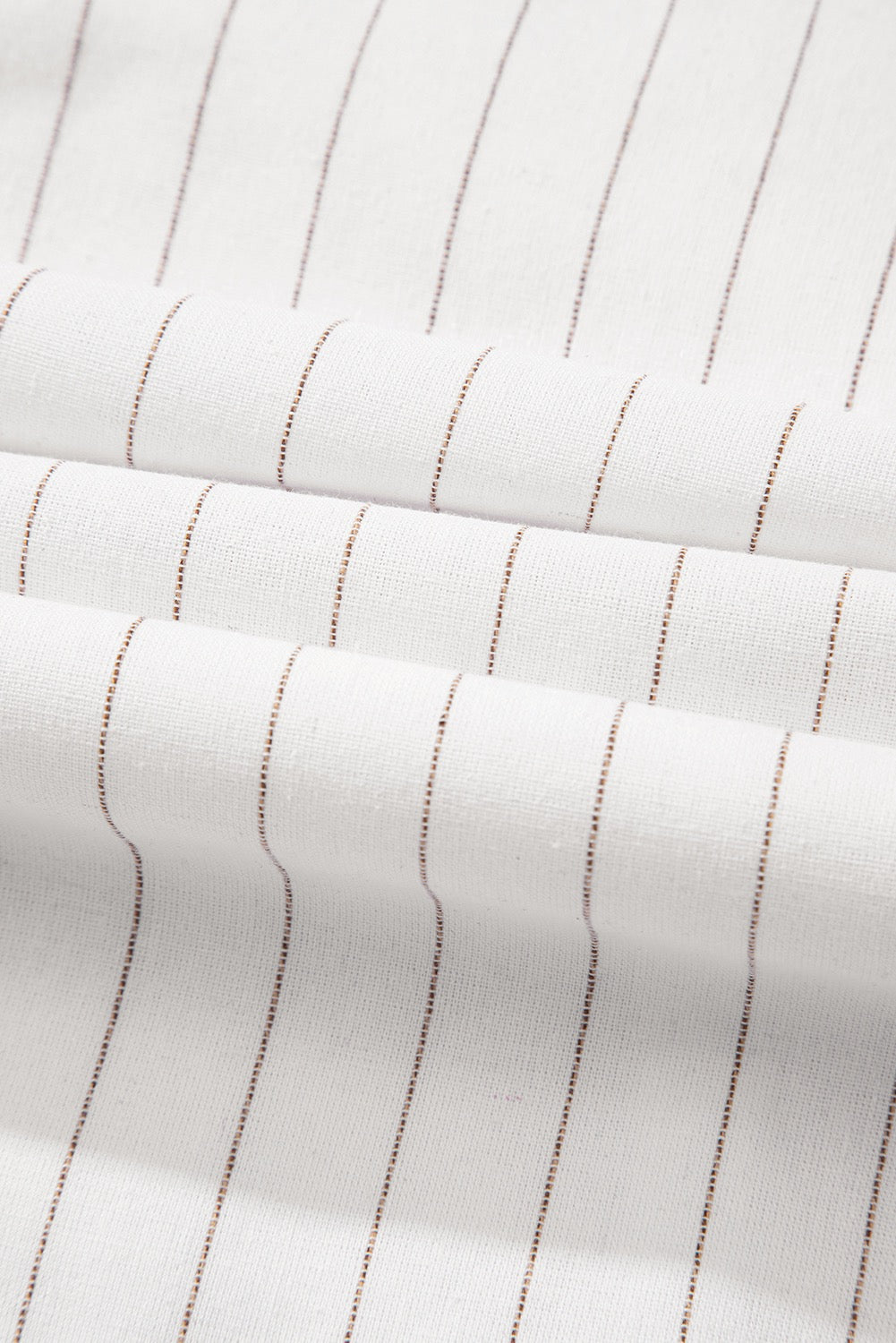 White Striped Midi Dress for Women – Sundress with Pockets, Casual Flowy Dress