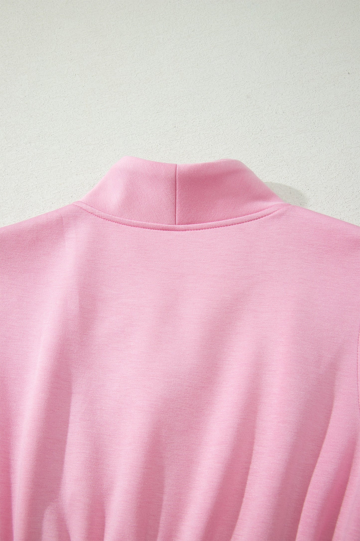 Pink Sleeveless Zip Front Midi Dress for Women | Casual Elegant Waist-Defined Summer Dress with Pockets
