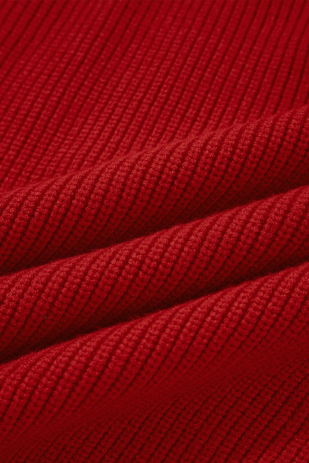 Red V-Neck Knit Sweater with Back Bow | Women’s Cozy Fall & Winter Sweater