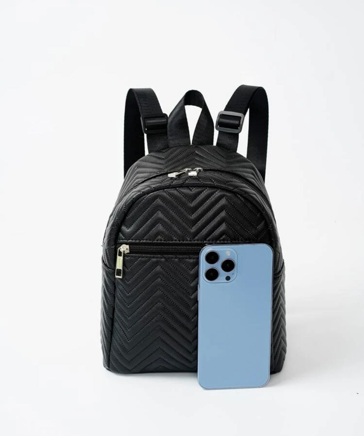 Chevron Mini Backpack -Black