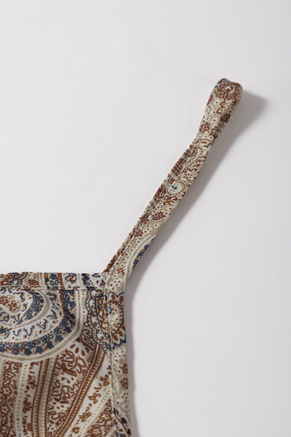 Boho Paisley Smocked Babydoll Cami Top