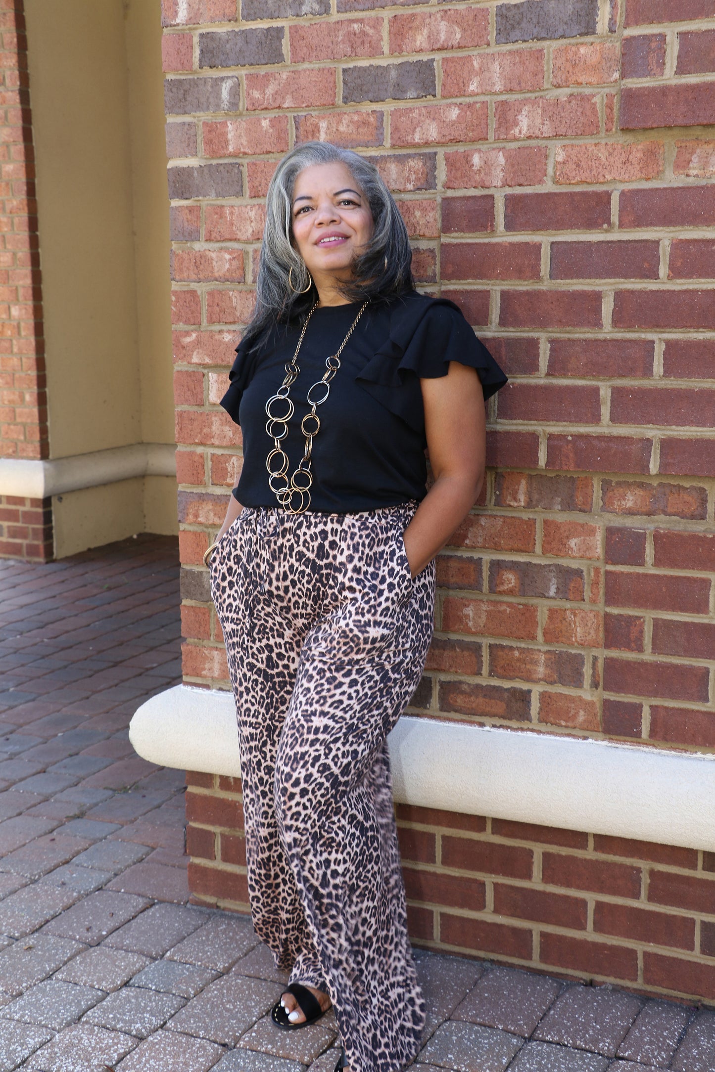Leopard Wide Leg Pants