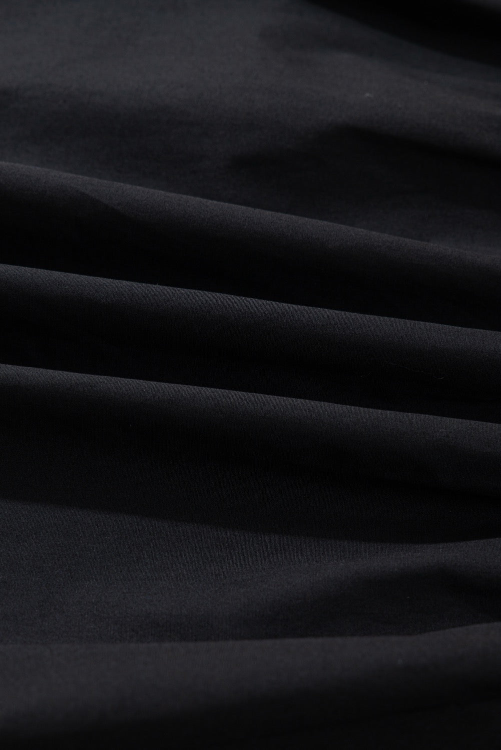 Classic Black Tiered Mini Dress with Tie Sleeve Detail – Effortless Chic Style