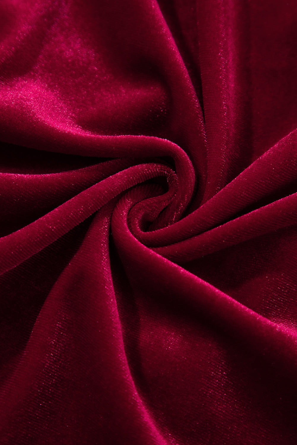 Women’s Velvet Tiered Ruffle Mini Dress – Elegant Long Sleeve Holiday Party Dress in Deep Wine Red