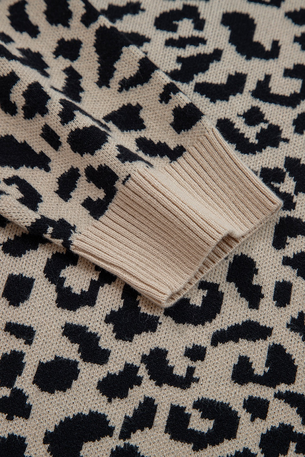 Leopard Print Button-Front Knit Cardigan