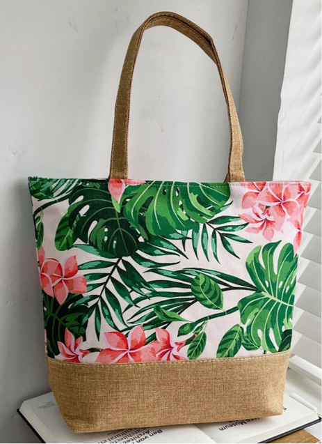 Tropical Palm Canvas Tote