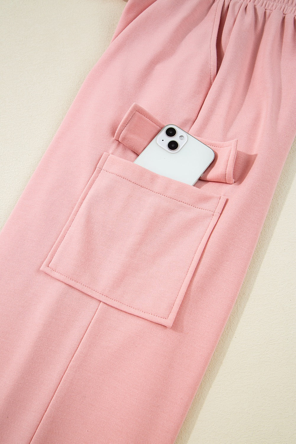 Pretty in Pink Wide-Leg Cargo Two-Piece Set