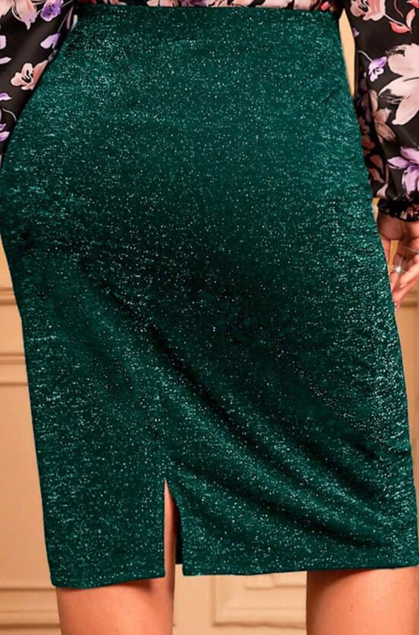 Shimmer Skirt - Emerald