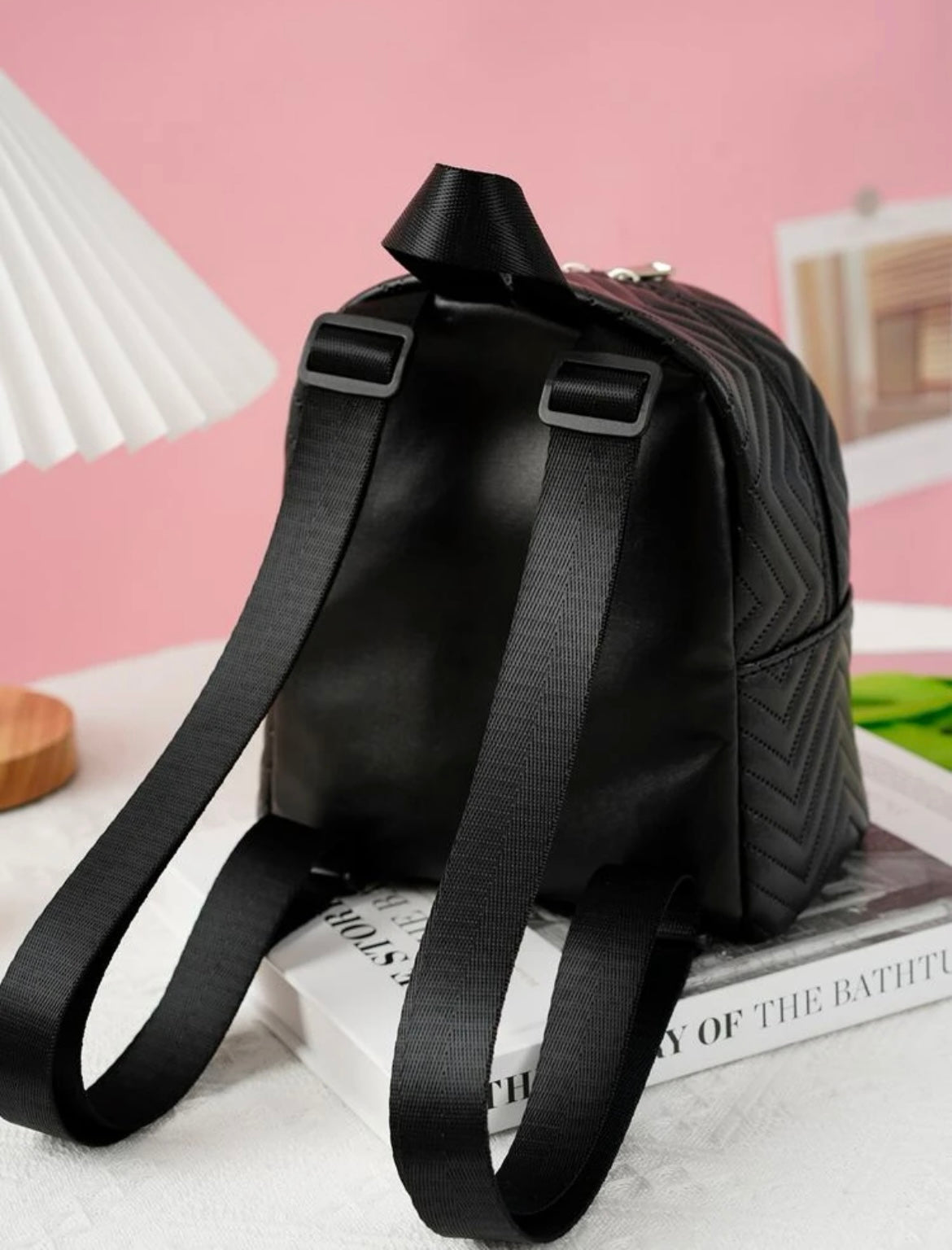 Chevron Mini Backpack -Black
