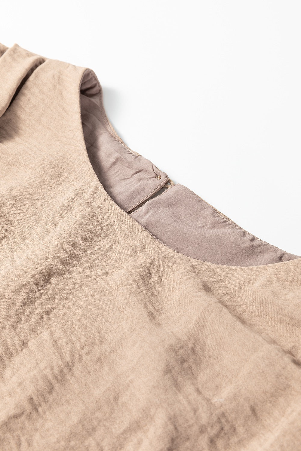 Taupe Sleeveless Two Piece Set for Women | Chic Wide Leg Pants & Cropped Top Outfit