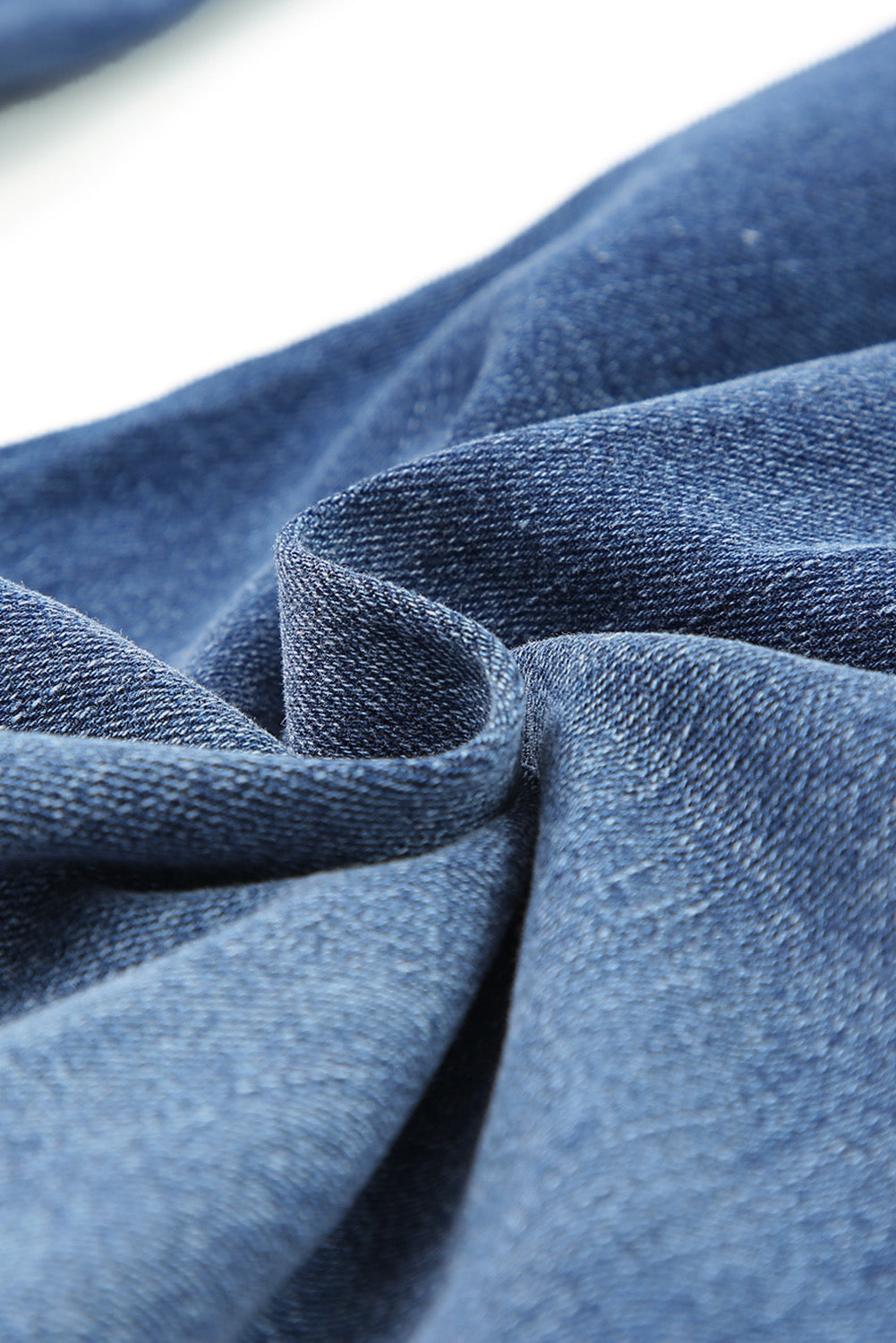 High Rise Blue Cuffed Distressed Jeans – Chic Vintage Denim with Modern Edge