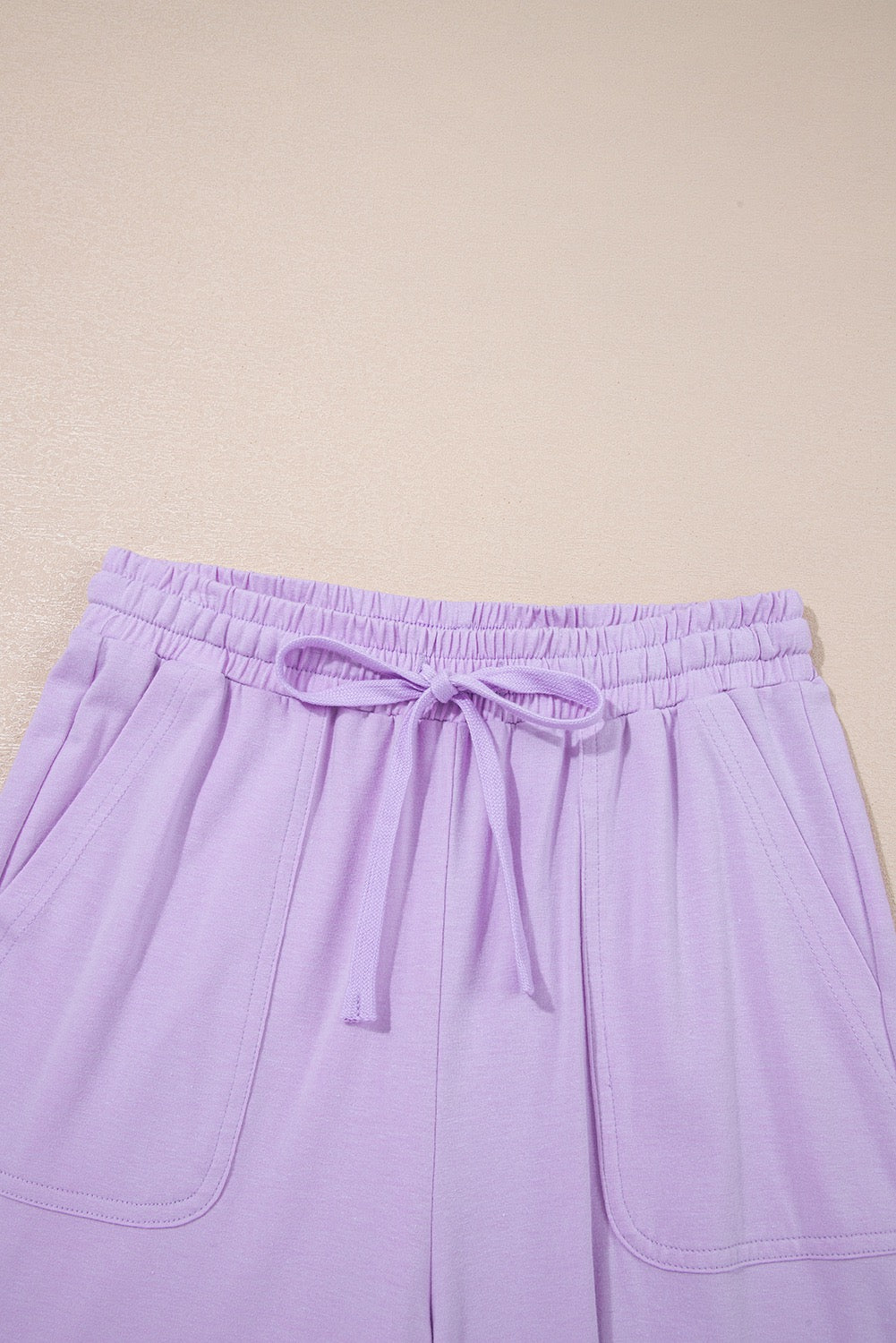 Women’s Lavender Two Piece Set – Sleeveless Top and Wide Leg Pants Travel Outfit