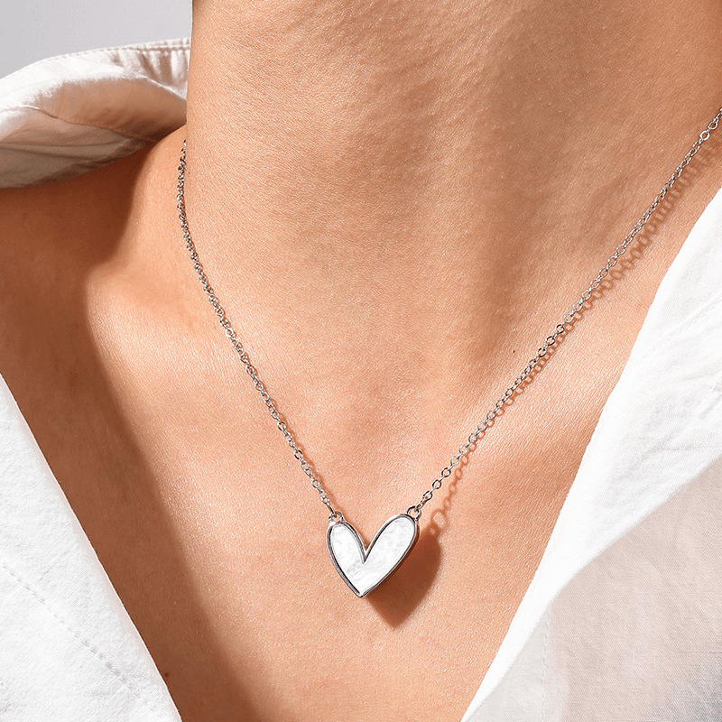 Heart Necklace -Silver