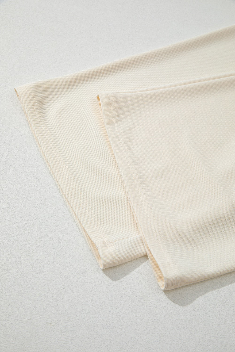 Cream Women’s High Waisted Wide Leg Dress Pants with Elastic Back Waist – Comfortable Business Casual Work Trousers