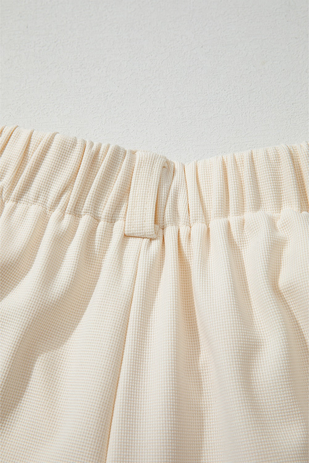 Cream Women’s High Waisted Wide Leg Dress Pants with Elastic Back Waist – Comfortable Business Casual Work Trousers