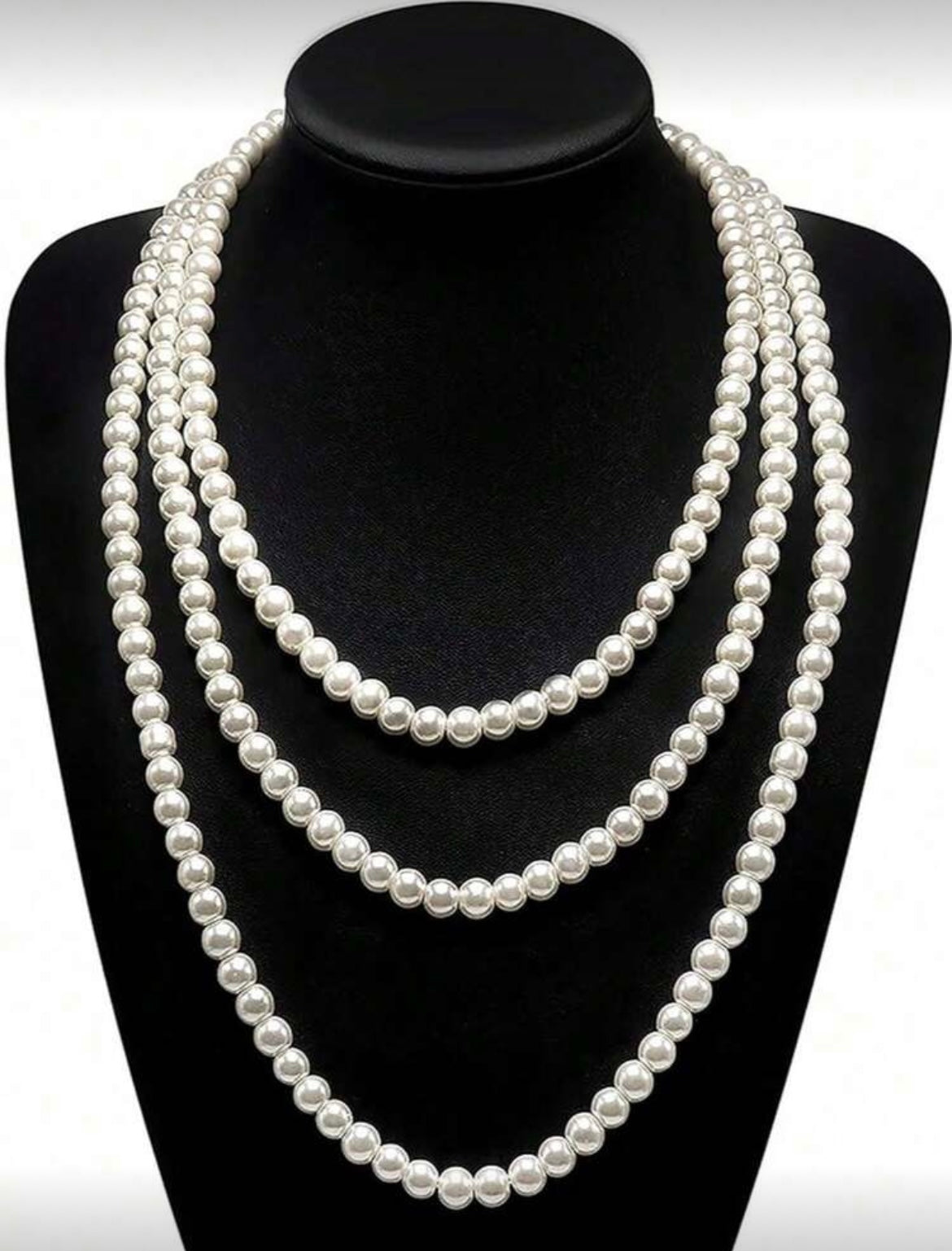 72” Long Pearl Strand Necklace – Convertible Multi-Wear Layered Classic Statement Jewelry