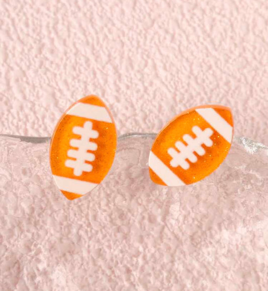 Football Earring - Orange