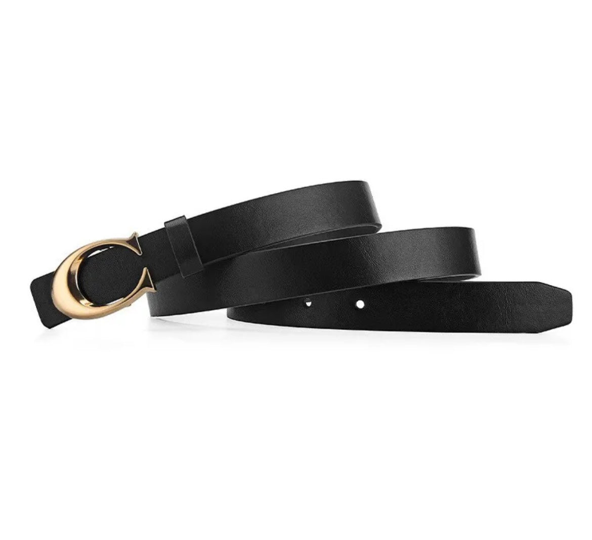 Designer Inspired Belt -Black