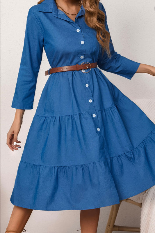 Chambray Dress- Blue