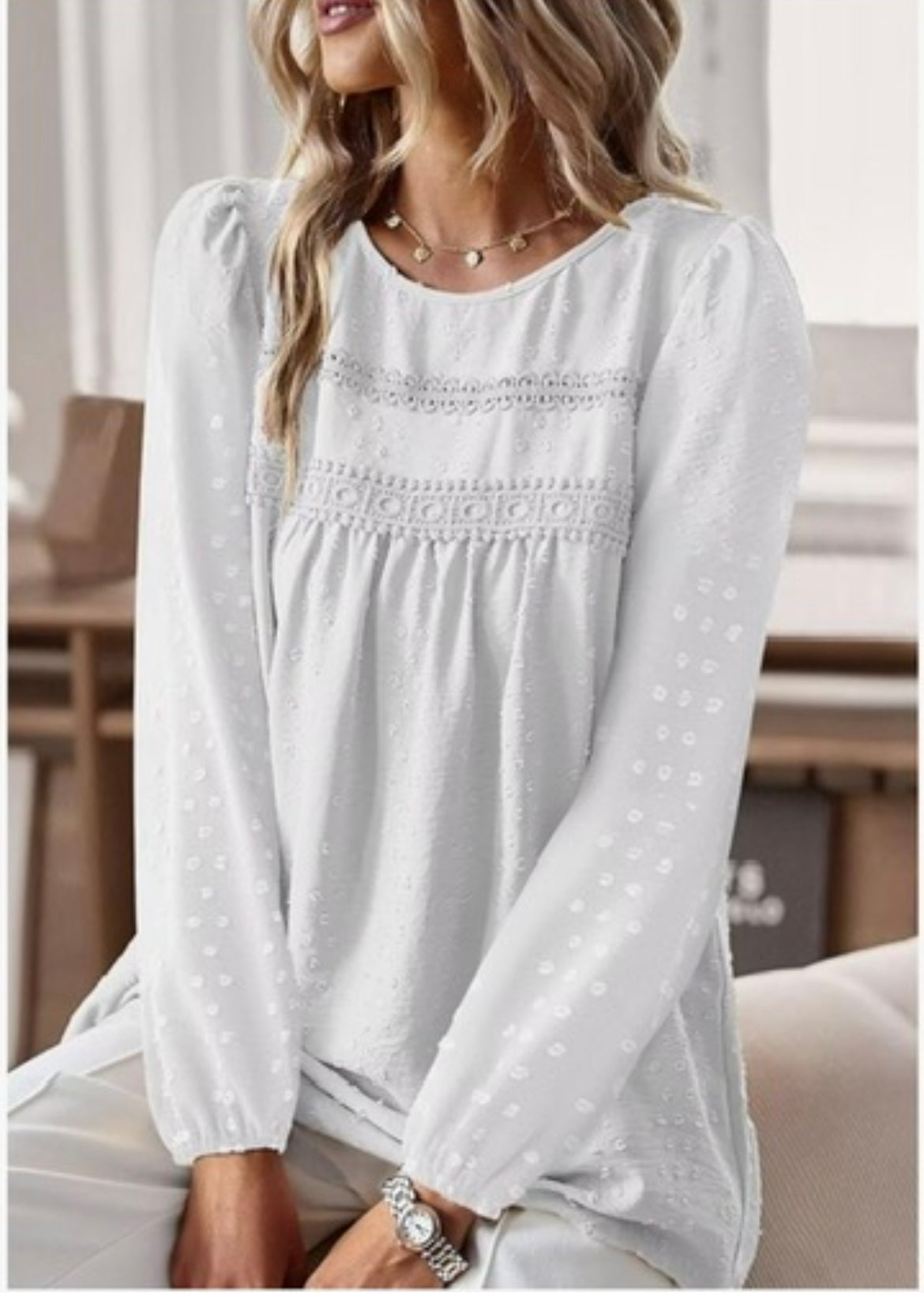 Swiss Dot Embroidered Blouse – Timeless Top